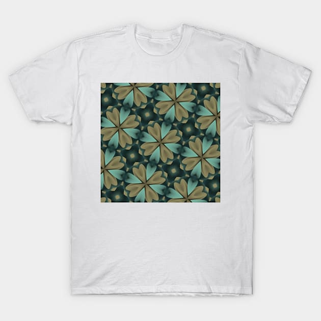 Blue floral pattern design T-Shirt by HappyHome